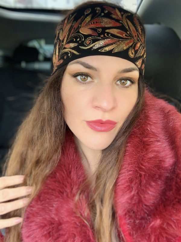 Čelenka černá s bronzovočervenými listy - Image 12