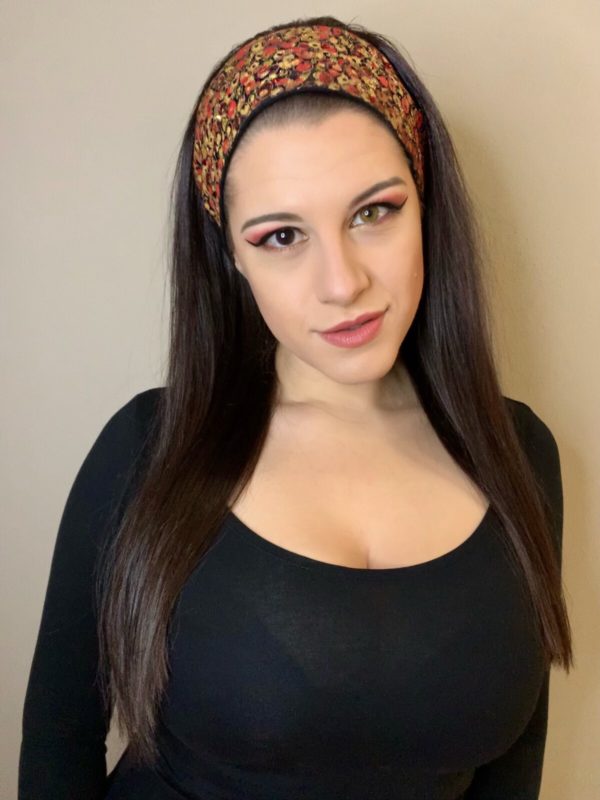 Čelenka černá se zlatými šupinami - Image 5
