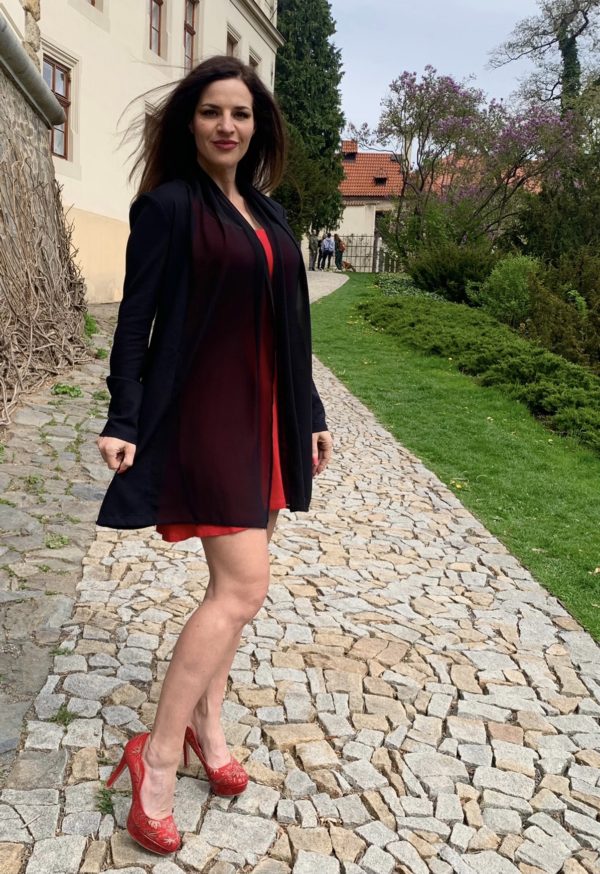 Sako s šifonem černé - Image 7