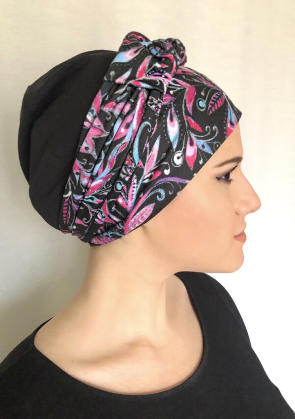 Šálka na turban s růžovými listy - Image 2