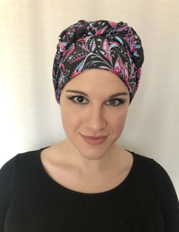 Šálka na turban s růžovými listy - Image 5